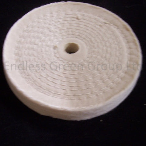 6" Close Stitched Cotton Polishing Wheel HCS150/1 - 1/2" Hole