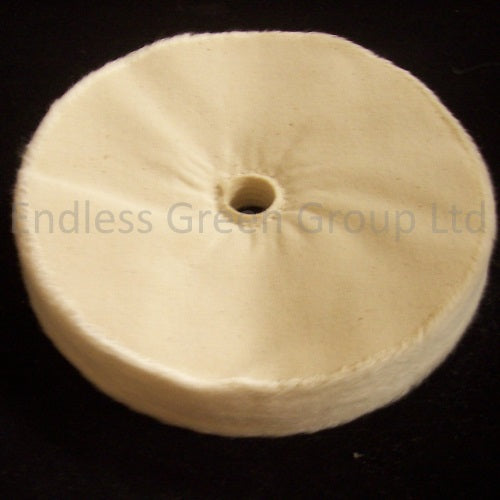 6" Loose Leaf Cotton Polishing Wheel HL150/1 - 1/2" Hole